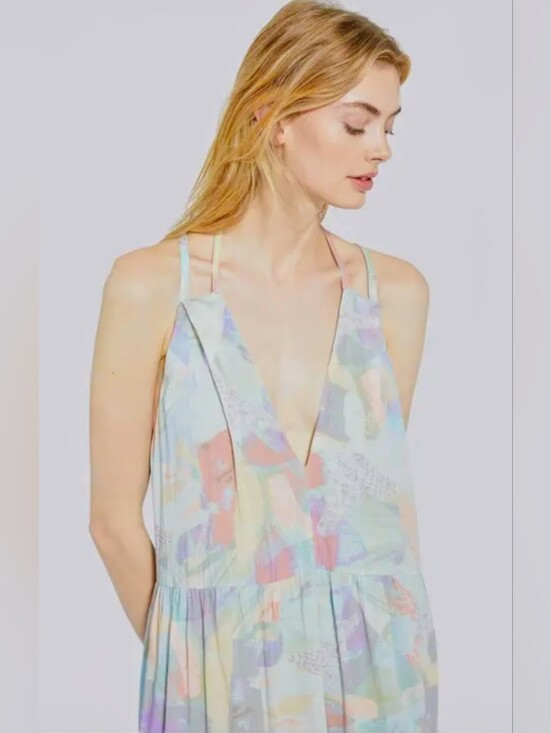 IRO Dresses & Skirts - IRO PARIS MAUGEX Geometric Printed Backless Maxi Dress 100% Cotton